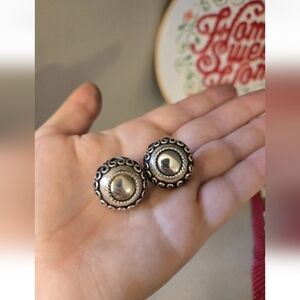 Taxco Sterling Silver Clip On Earrings